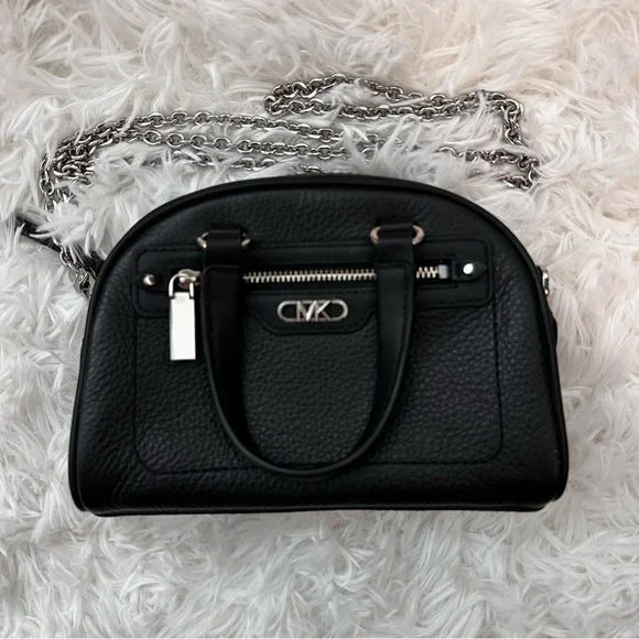 MICHAEL Michael Kors Williamsburg Extra Small Bowling Crossbody Bag Black - Picture 5 of 12